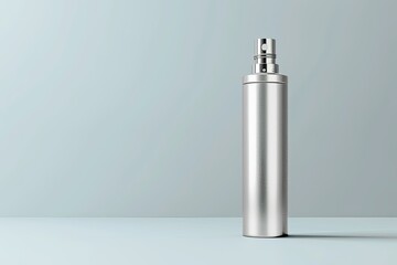 Premium Quality Image of Silver Spray Tube for Cosmetic Product Design Mock Up