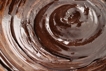 high definition image of pancakes topped with melted chocolate