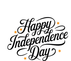 Happy Independence Day Typography Design for American Holiday Celebration