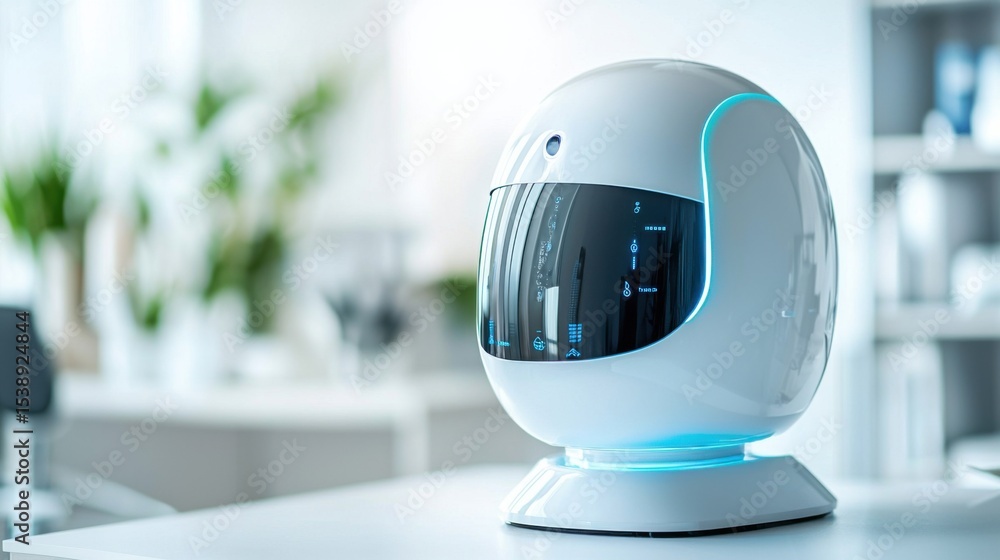 Poster a sleek and innovative medical device designed for advanced scalp treatment, utilizing cutting-edge 