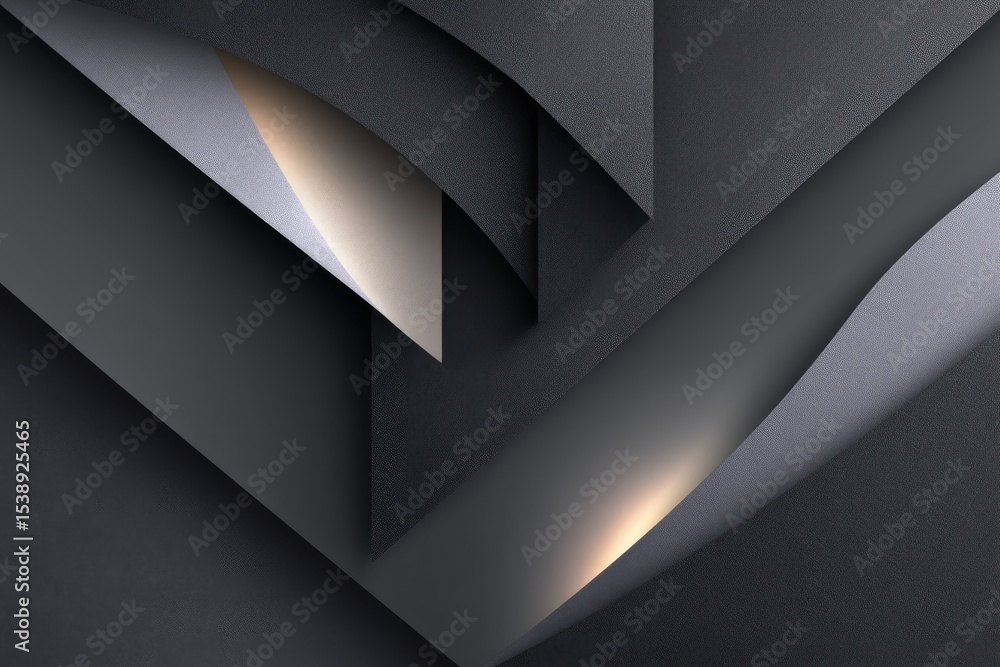Poster abstract black angular layered texture background