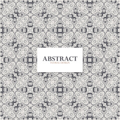 Elegant Vintage Style Abstract Floral Shape Seamless Repeat Pattern