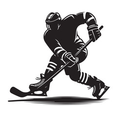 Fototapeta premium Ice hockey arena player shooting Competitive Team Intense Game. professional forward player