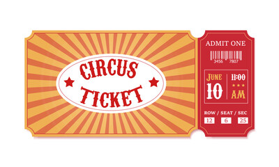 Retro Circus Ticket Stub