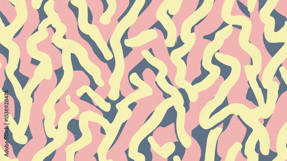 Poster abstract shapes interweave creating seamless design background pattern texture