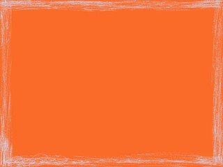 white frame with orange background