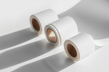 Sharp Picture of Roll with Stickers Mockup