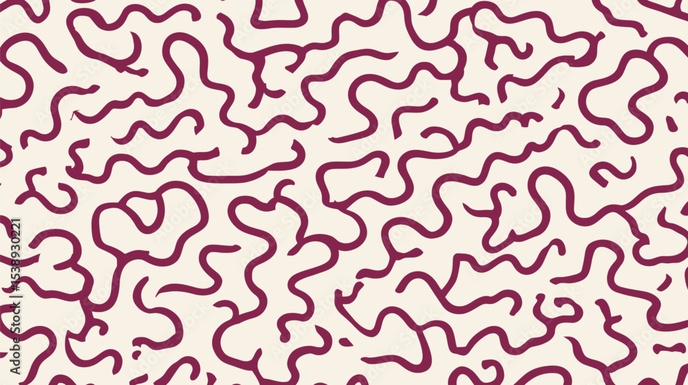 Poster abstract lines twist on neutral backdrop seamless design pattern