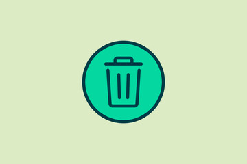 Delete icon. icon related to UI elements. suitable for web site, app, user interfaces,element, printable etc. flat line icon style. simple vector design editable
