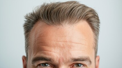 This image showcases the dramatic transformation from hair loss to a restored, natural hairline following a successful hair transplant surgery.