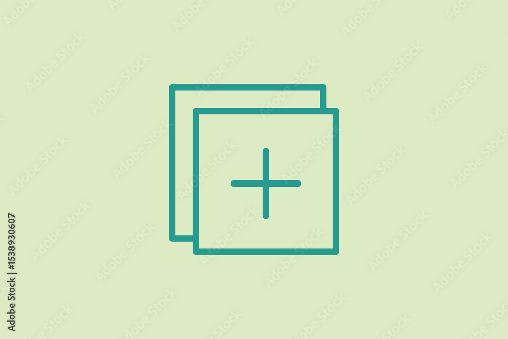 Poster plus icon. icon related to ui elements. suitable for web site, app, user interfaces,element, printab