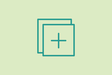 Plus icon. icon related to UI elements. suitable for web site, app, user interfaces,element, printable etc. line icon style. simple vector design editable