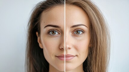 Side-by-side images showing the dramatic transformation of a patient's appearance following a successful medical treatment or procedure