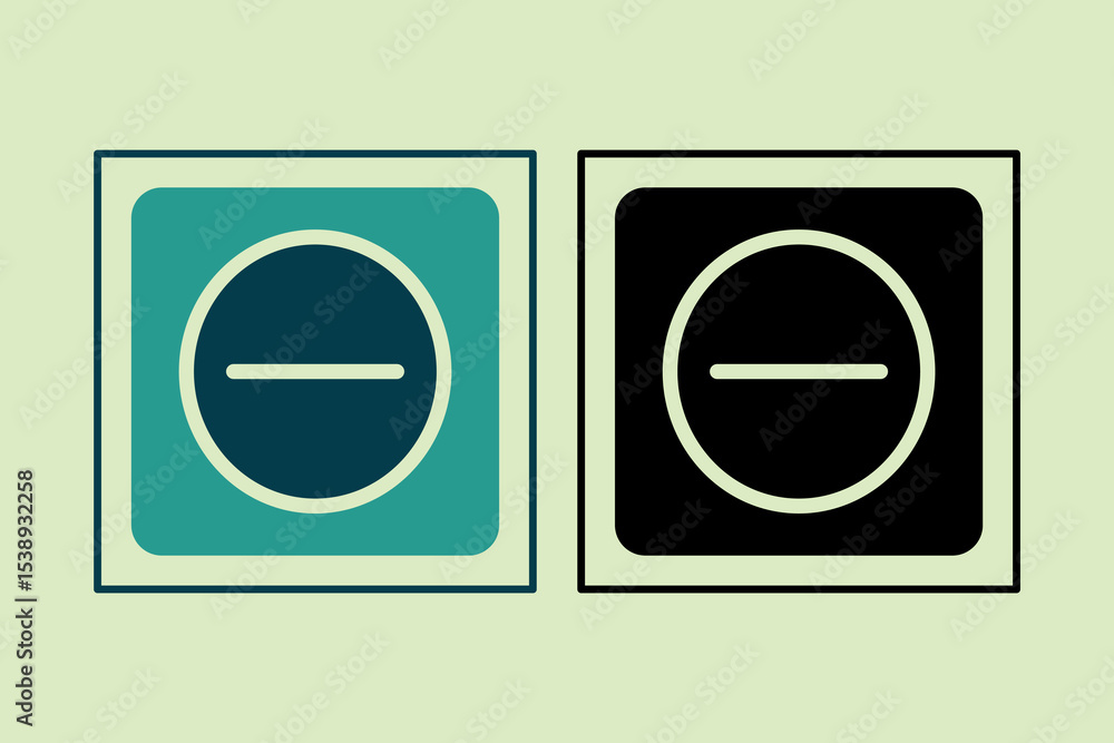 Poster minus icon. icon related to ui elements. suitable for web site, app, user interfaces,element, printa