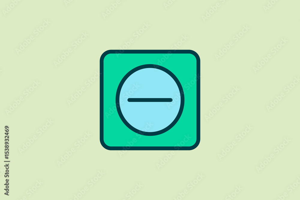 Poster minus icon. icon related to ui elements. suitable for web site, app, user interfaces,element, printa