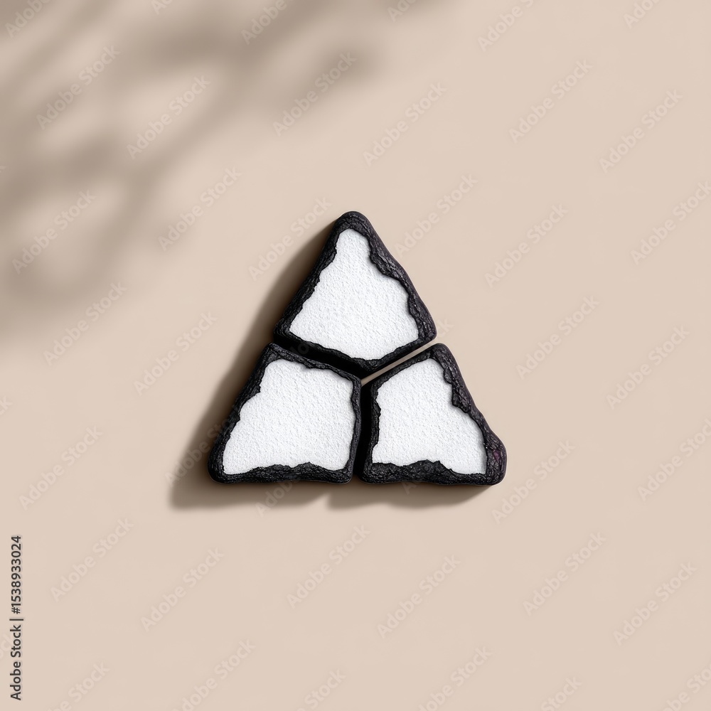 Aufkleber abstract geometric triangle design with shadow
