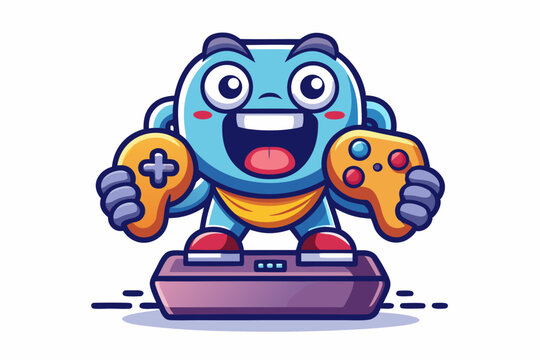 Fototapeta video game console excited