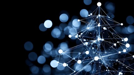 Digital Tree Network Bokeh Background
