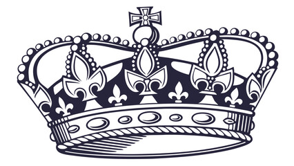 Ornate regal crown heraldic coronation emblem © md arif babu