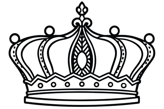 Ornate regal crown heraldic coronation emblem