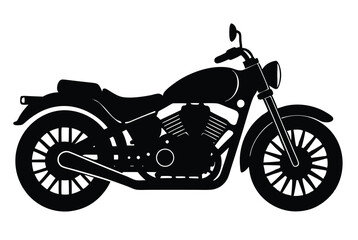 Obraz premium Motorcycle Silhouette Vector Illustration for Design and Print Project