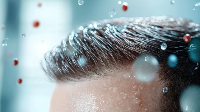 A conceptual medical showcasing abstract shapes, lines, and symbols that represent various factors and solutions related to healthcare, diagnosis, and treatment.