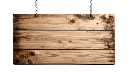 Old weathered wooden sign board with blank texture isolated on a white background