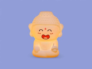 Cute Dimmable LED Buddha Lamps Colors for Bedroom