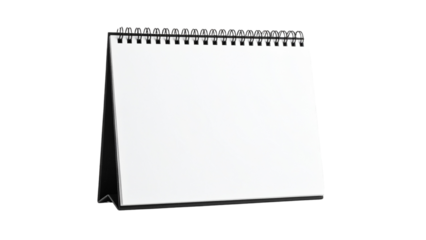 Calendar white isolated background object mockup design event template blank busienss paper page reminder calender office spiral time week month happy new year event party date model meeting planning 