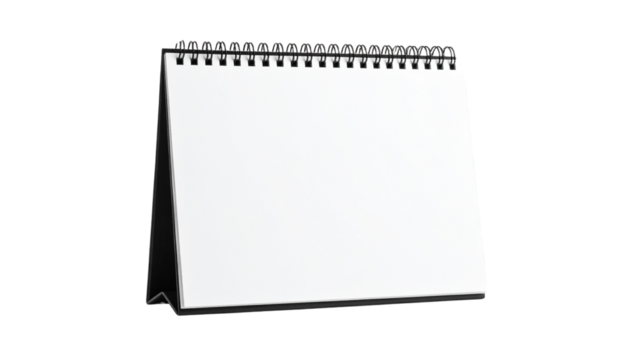 Calendar white isolated background object mockup design event template blank busienss paper page reminder calender office spiral time week month happy new year event party date model meeting planning 