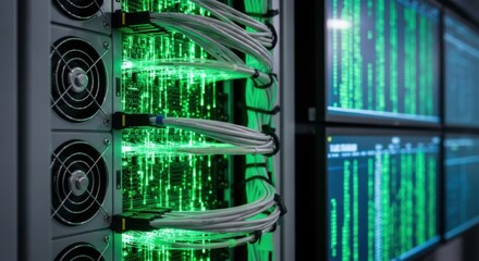 Data Center High Tech Server Room For Deep Learning