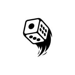 Dice fire design on white background 