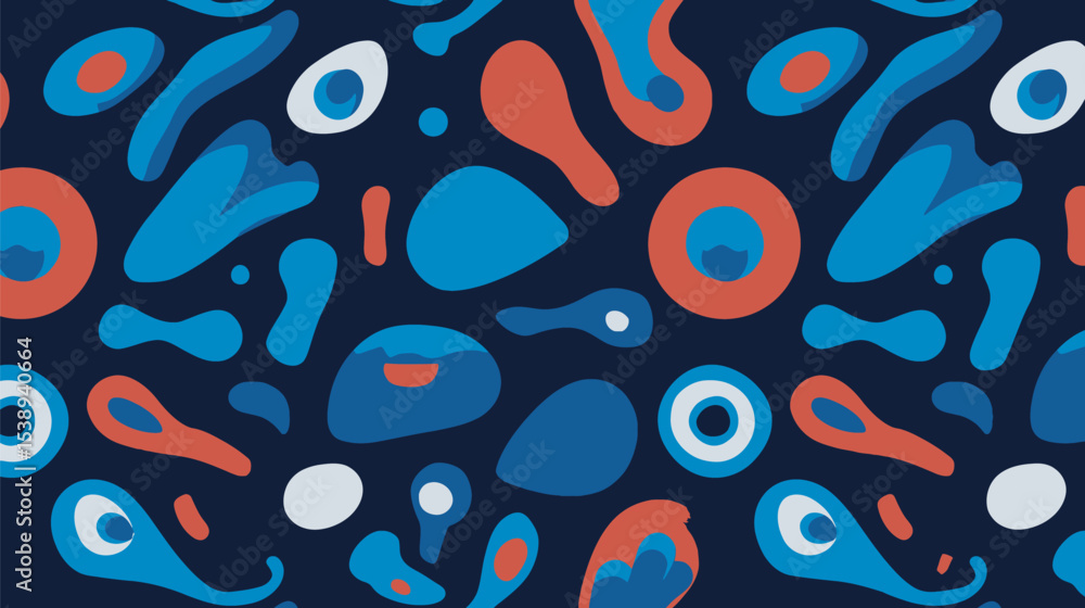 Poster abstract shapes populate vibrant backdrop design backdrop
