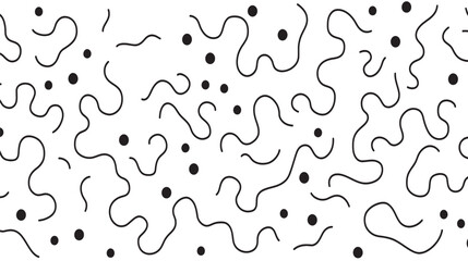 Abstract shapes intertwine across white backdrop seamlessly