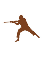 chanbara silhouette combat 