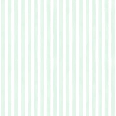 Seamless vertical watercolor stripe pattern in soft mint green on white background