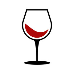 wine in glass icon - Vector
