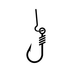 Fishing hook icon isolated on white background
