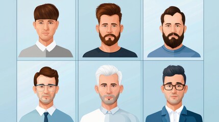 Fototapeta premium Detailed showcasing a range of common hair loss conditions and their characteristics