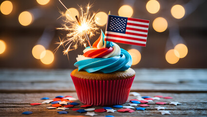 Festive Cupcake: Taste of Independence Day