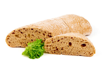 Sliced Bread Lettuce, isolated on white background