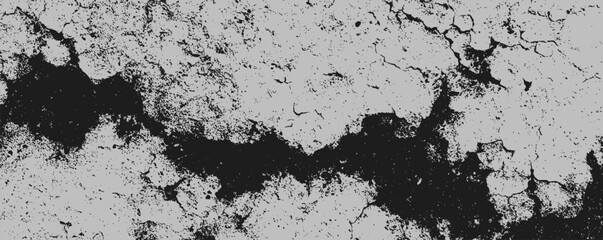 Cracked surface with contrasting textures and patterns, showcasing natural erosion and decay