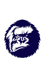 gorille feroce dent gueule