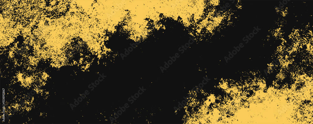 Poster Abstract texture combines vibrant yellow and deep black tones creating a visually striking contrast in contemporary design