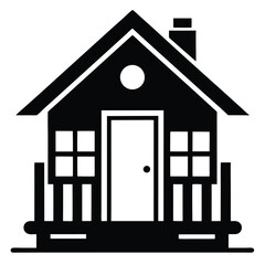 house on white background