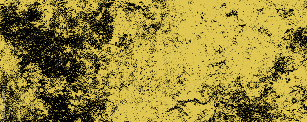 Aufkleber Abstract texture depicting a grunge pattern with contrasting black and yellow colors creating an artistic and bold visual effect