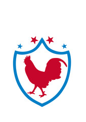 France foot supporter coq ecusson fanion equipe © Scal