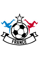 Obraz premium France foot supporter ecusson joueur ballon