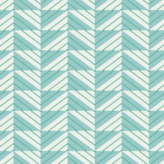 Modern Repeating Chevron Pattern with Light Green and White Parallelograms