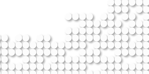 White tiles wall. round marble textures, ball tiles. Top view pavement circle block white texture with seamless patterns floor background. Air Bubble wrap texture background. Textured Background.